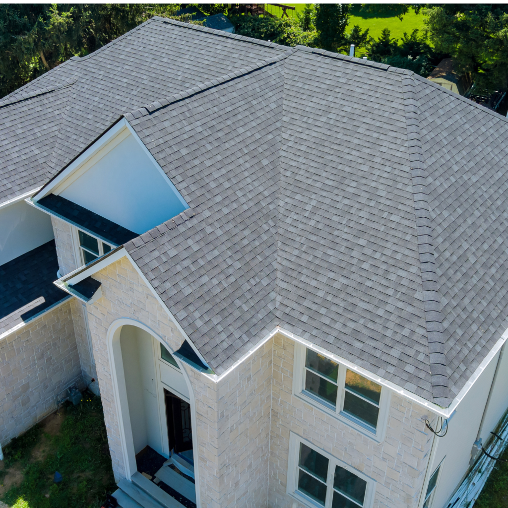 large shingle roof